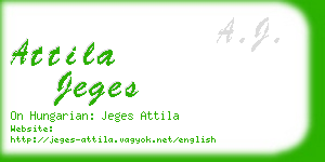 attila jeges business card